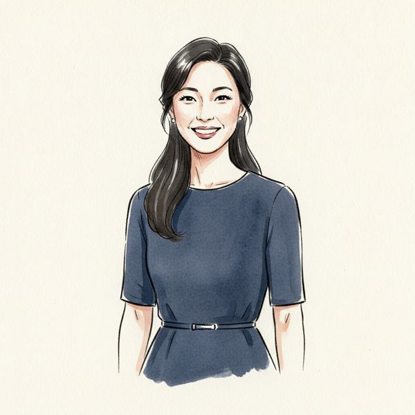Illustrated portrait of Helen Oh
