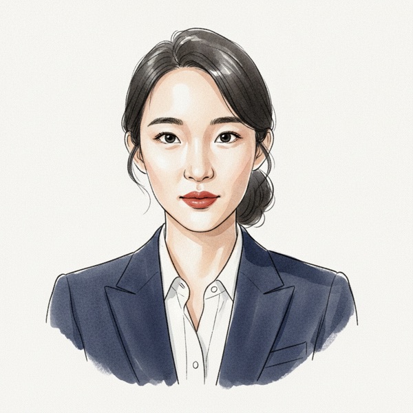 Illustrated portrait of Jeonghee Shin