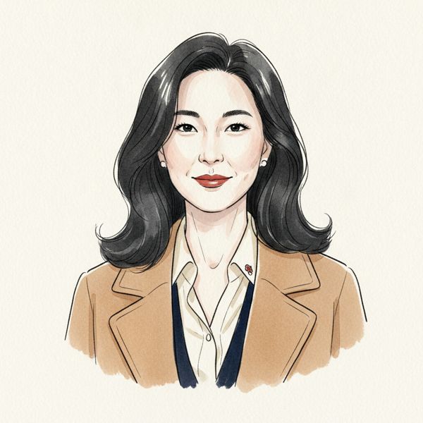 Illustrated portrait of Grace Yoon